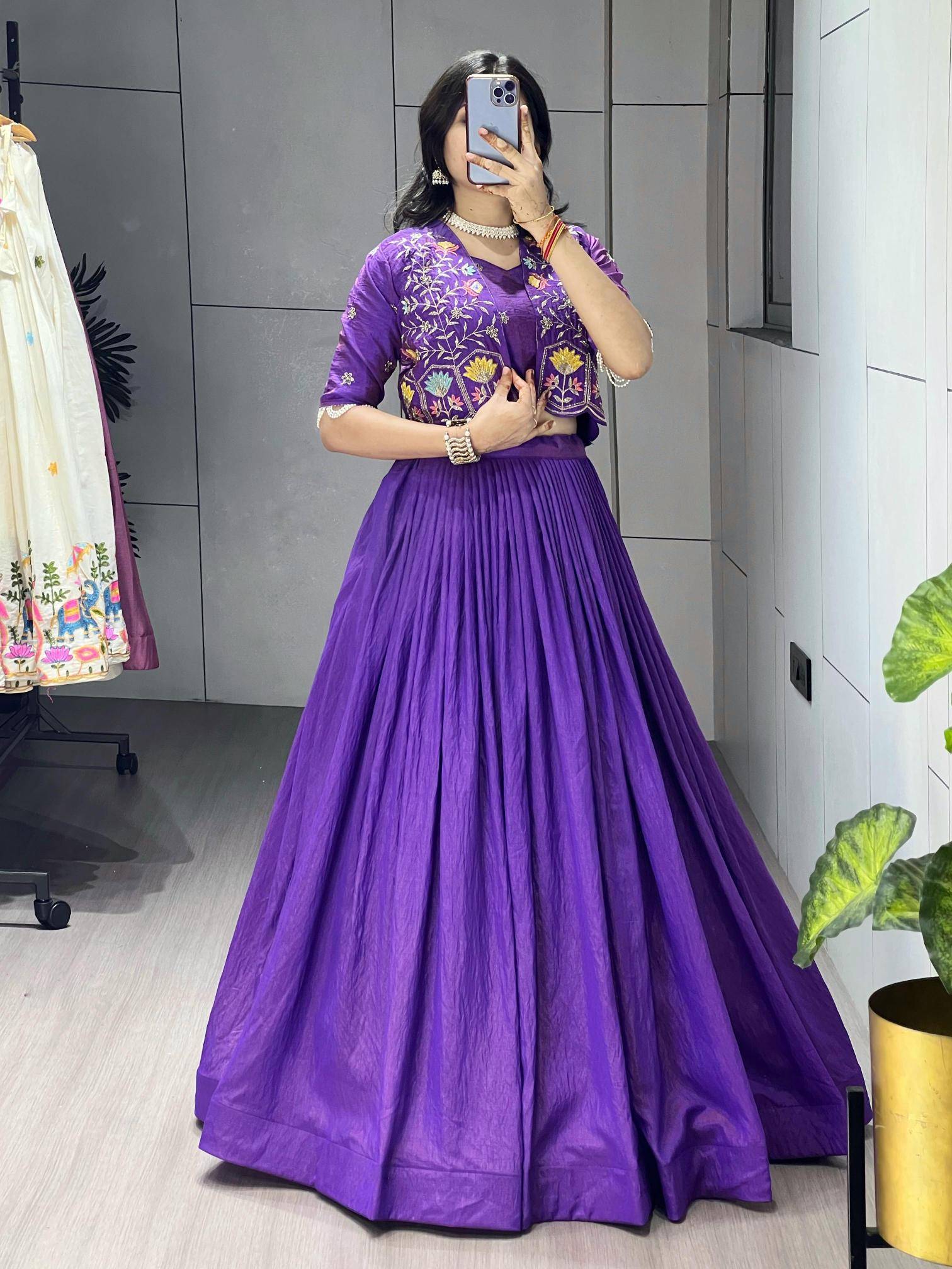 GRTN 8228 PRPL Vichitra Latest lehenga choli collection